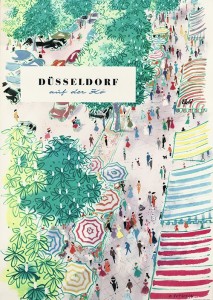 Dusseldorf 1956 tourism poster designed by Harald Gutschow